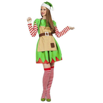 Disfraz de Elfa Rayas para Adulto