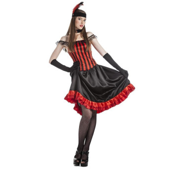 Disfraz de Can Can de color Rojo para Adulto