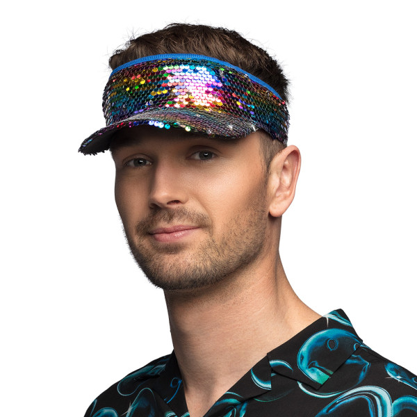 Visera de Blitz Rainbow con Lentejuelas para Adulto
