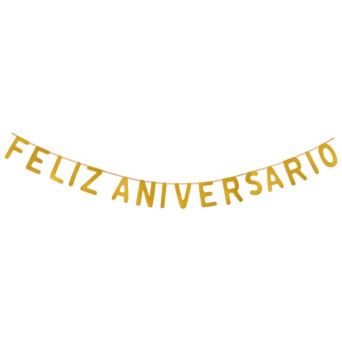 Guirnalda de Feliz Aniversario de 16 x 10 Centímetros
