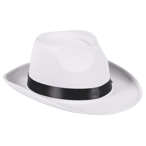 Sombrero de Gangster Al Capone de color Blanco para Adulto