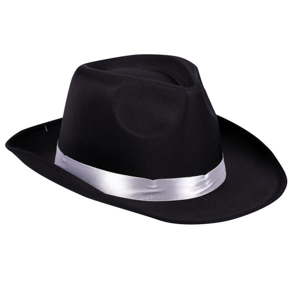Sombrero de Gangster Al Capone de color Negro para Adulto
