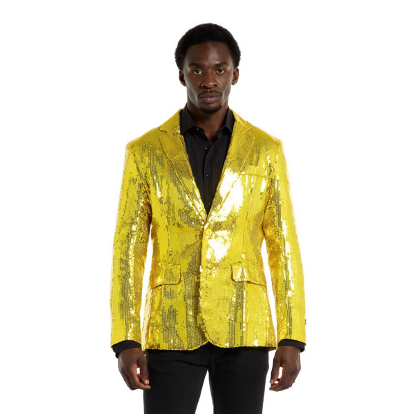 Chaqueta de color Amarillo con Lentejuelas para Adulto