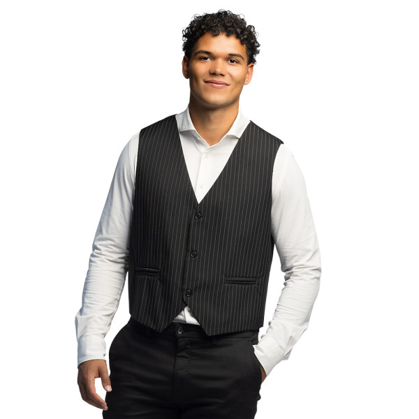 Chaleco de color Negro con Rayas para Adulto