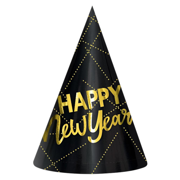 Gorro de Happy New Year de color Negro