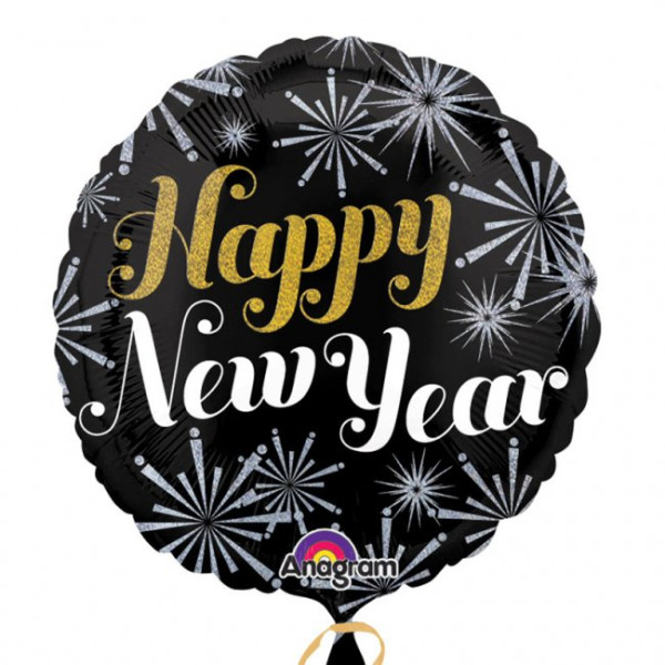 Globo Foil de Happy New Year de 45 Centímetros