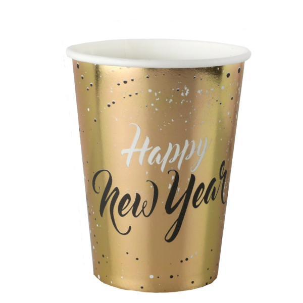 Vaso de Happy New Year 10 Unidades de 270 Mililitros