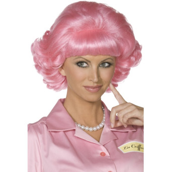 Peluca Rosa de Frenchy de Grease para Adulto