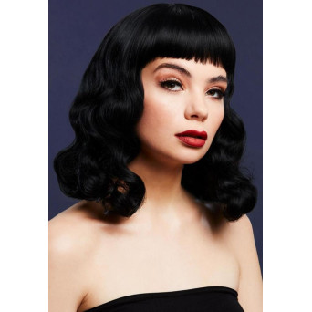Peluca Negra de Bettie Fever de 32 Centímetros para Adulto