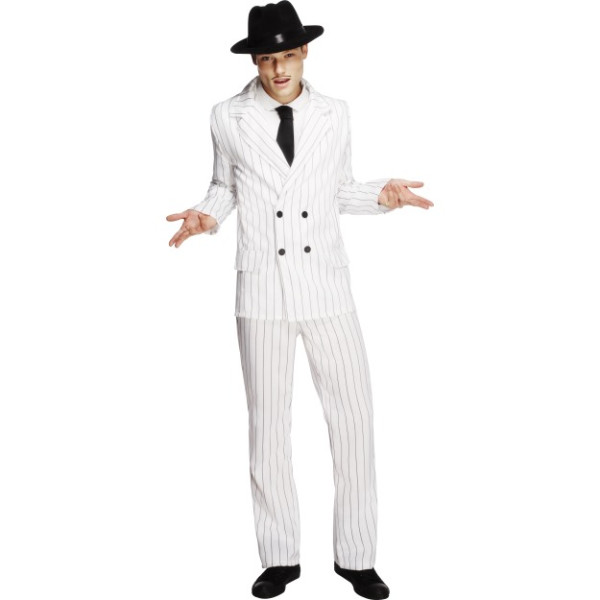 Disfraz de Gánster Fever de color Blanco para Adulto