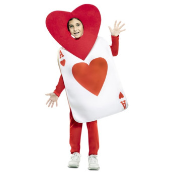 Disfraz de Carta As de Corazones Infantil