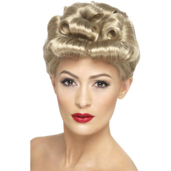 Peluca Rubia de los años 40´s para Adulto