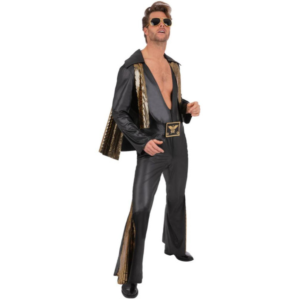 Disfraz de Elvis de color Negro para Adulto