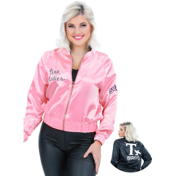 Chaqueta de Pink Ladies T Bird de Grease Reversible para Adulto