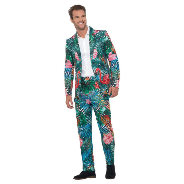 Traje de Tropical Hawaiano de Flamenco para Adulto