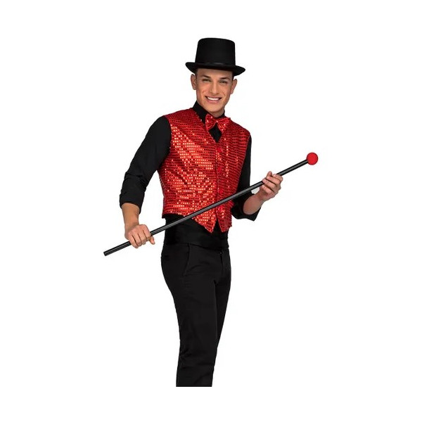 Chaleco de Showman de color Rojo para Adulto