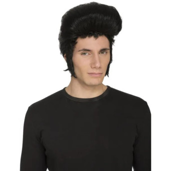 Peluca Negra de Elvis para Adulto
