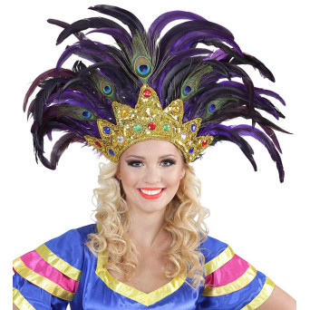 Tocado de Plumas Bahia Show para Adulto
