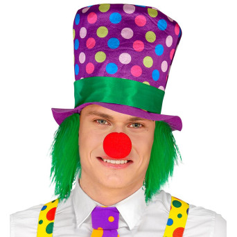 Sombrero de Payaso con Pelo para Adulto