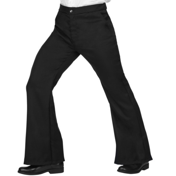 Pantalón de los años 70´s de color Negro para Adulto