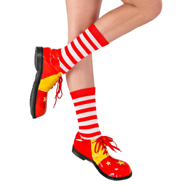 Calcetines de Rayas de color Blanco y Rojo para Adulto