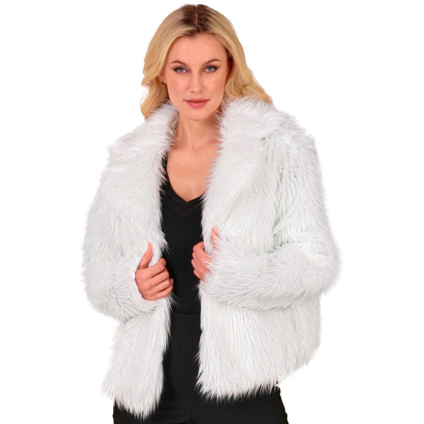 Chaqueta de Peluche de color Blanco para Adulto