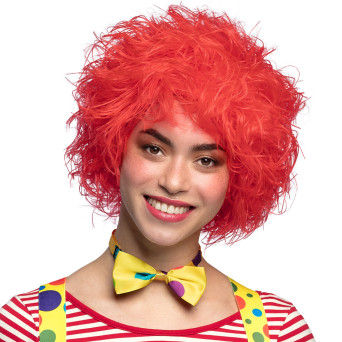 Peluca Roja de Payaso Frizzy para Adulto