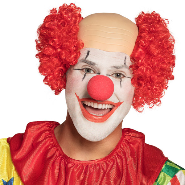 Calva de Payaso Baldy con Pelo Rojo para Adulto