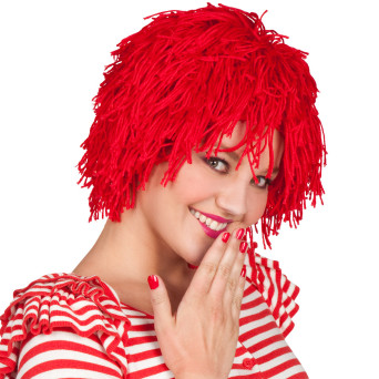 Peluca Roja de Payaso Fuzzy para Adulto