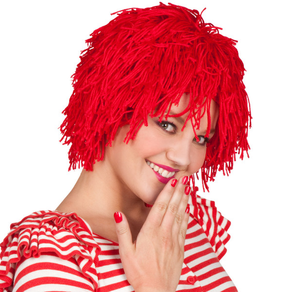 Peluca Roja de Payaso Fuzzy para Adulto
