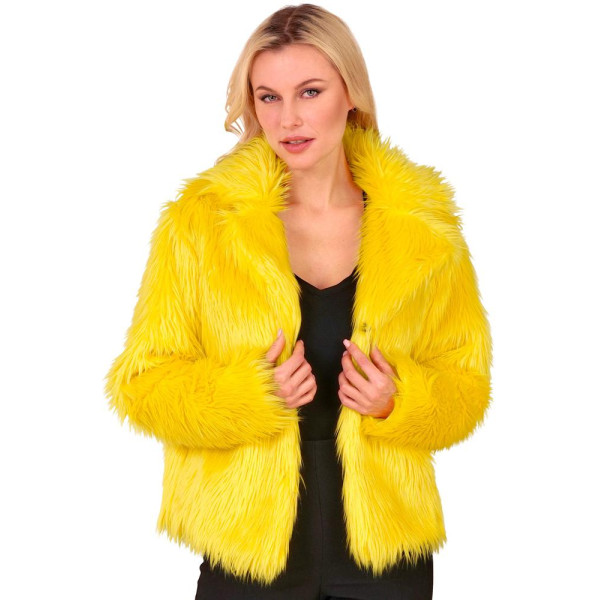 Chaqueta de Peluche de color Amarillo para Adulto
