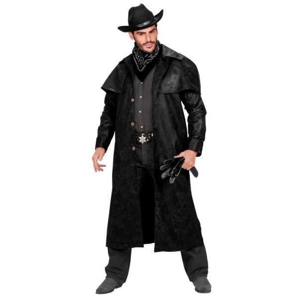 Chaqueta de Vaquero de color Negro para Adulto