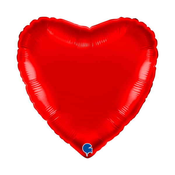 Globo Foil de Corazón de 45 Centímetros de color Rojo