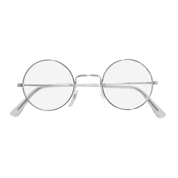 Gafas Redondas de color Plata con Lentes para Adulto