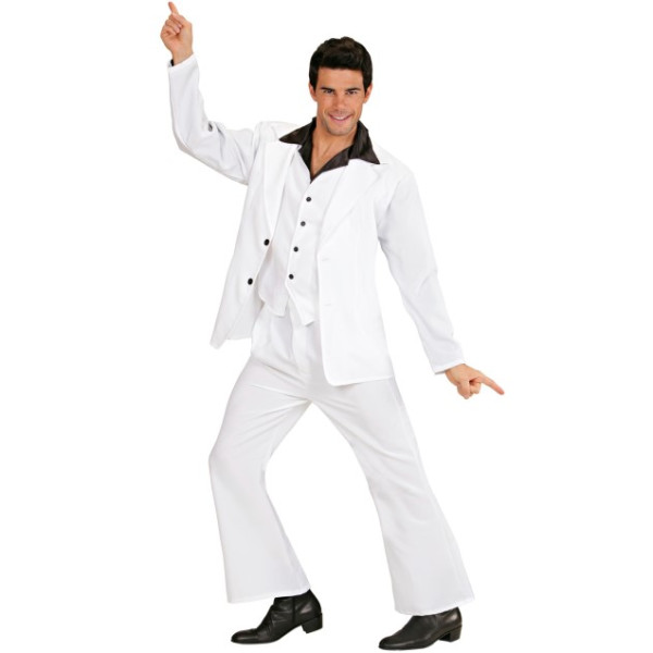 Disfraz de Disco Fever de color Blanco para Adulto