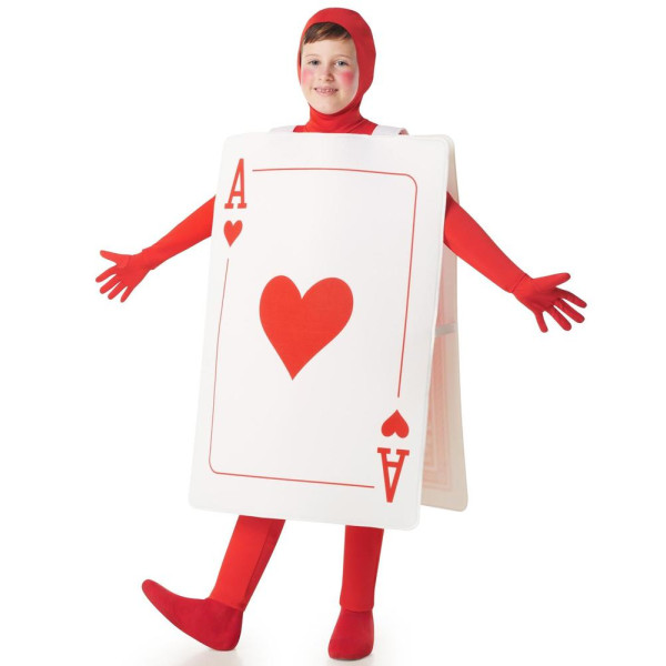 Disfraz de Carta As de Corazones Infantil