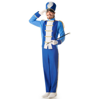Disfraz de Majorette de color Azul para Adulto