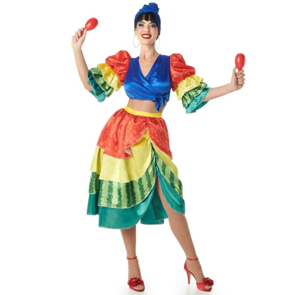 Disfraz de Rumbera Multicolor para Adulto
