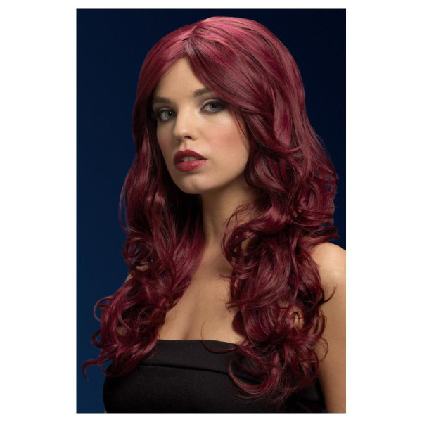 Peluca Roja Cereza de Nicole Fever de 66 Centímetros para Adulto