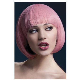 Peluca Rosa Pastel de Mia Fever de 25 Centímetros para Adulto