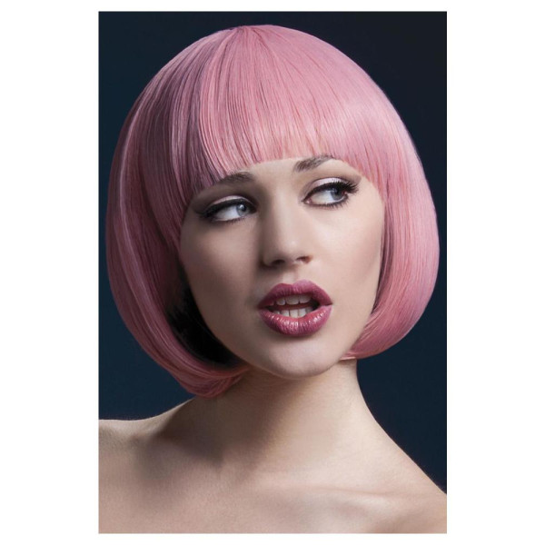 Peluca Rosa Pastel de Mia Fever de 25 Centímetros para Adulto
