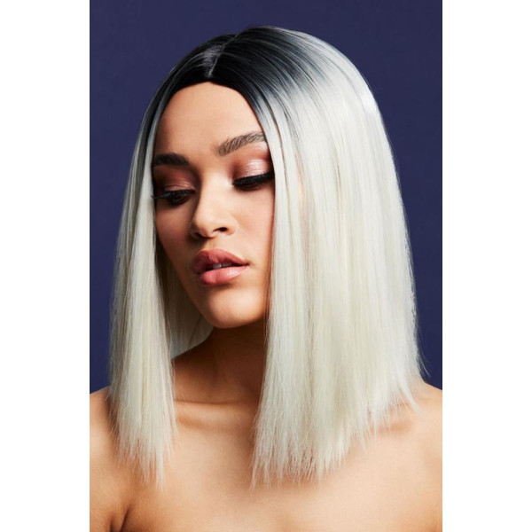 Peluca Rubia Platino de Kylie Fever de 37 Centímetros para Adulto