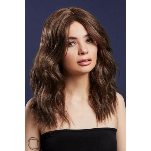 Peluca Castaña de Ashley Fever de 48 Centímetros para Adulto