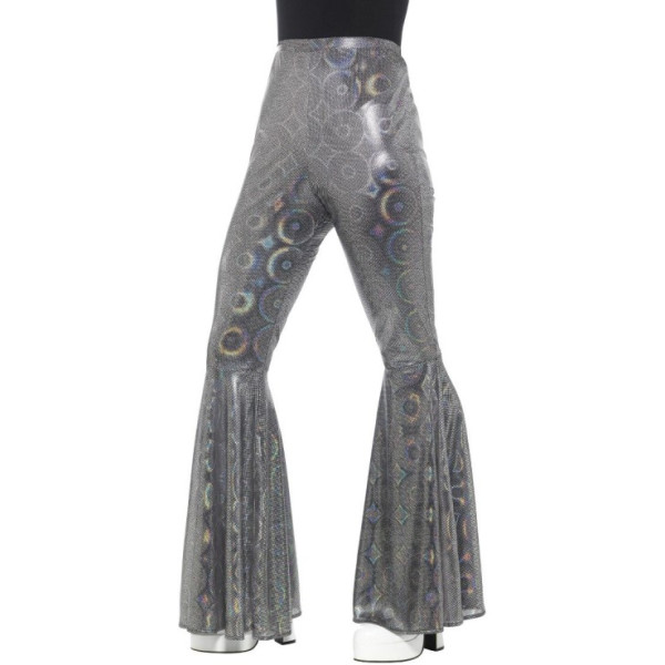 Pantalón de Campana de color Plata para Adulto