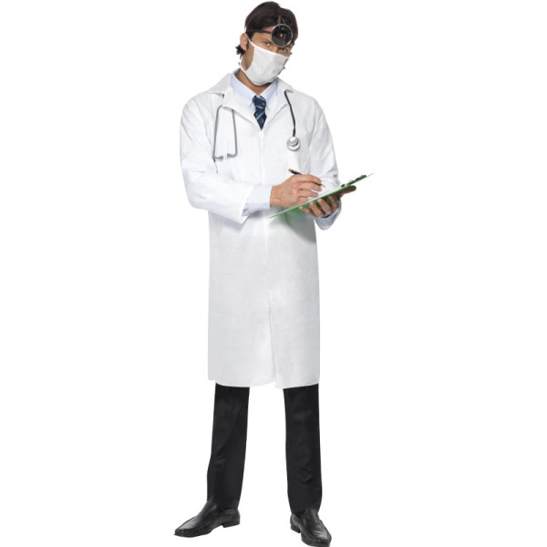 Disfraz de Medico de color Blanco para Adulto