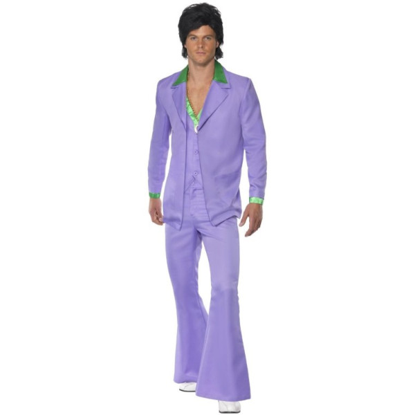 Disfraz de Disco de los años 70´s de color Lavanda para Adulto