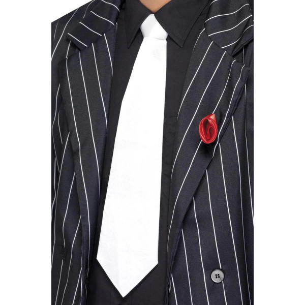 Corbata de Gánster de color Blanco para Adulto