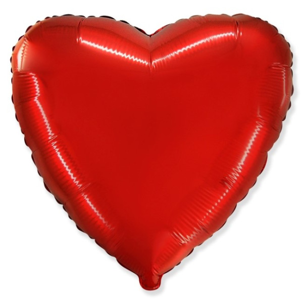 Globo Foil de Corazón de 45 Centímetros de color Rojo