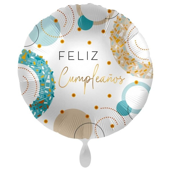 Globo Foil de Feliz Cumpleaños Golden Blue 43 Centímetros