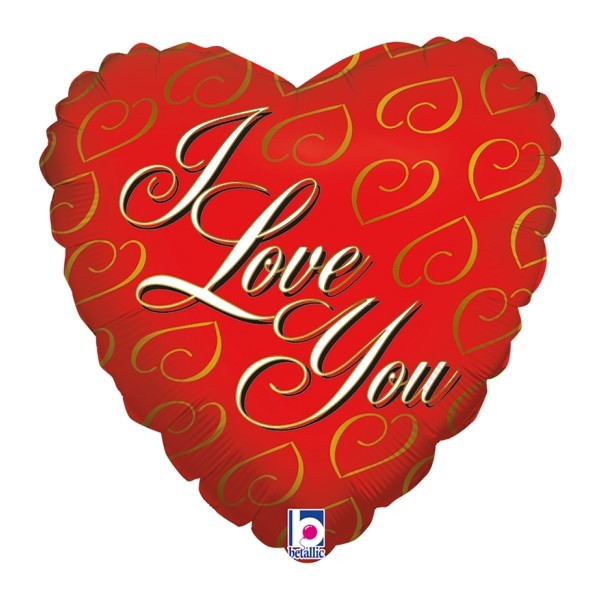 Globo Foil de Corazón I Love You de 46 Centímetros